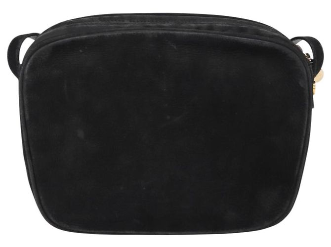Borsa a Spalla Vala in Pelle Scamosciata Nera e Oro Salvatore Ferragamo Auth gh1251 Nero D'oro - vista 3