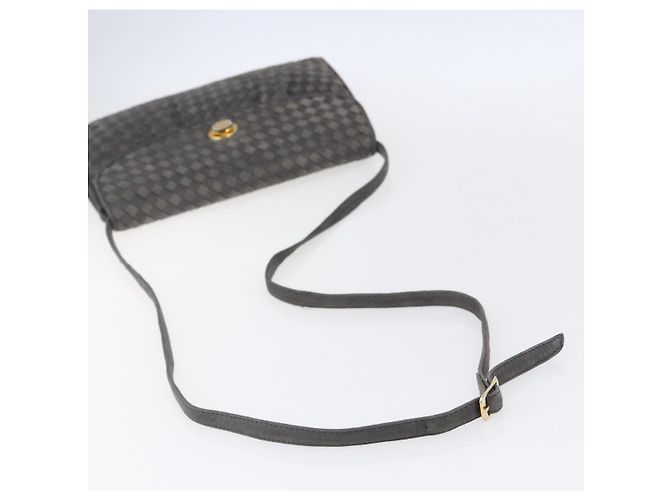 BALLY Bolsa de Ombro de Couro Cinza Dourado Auth BA8439 Marrom - vista 7