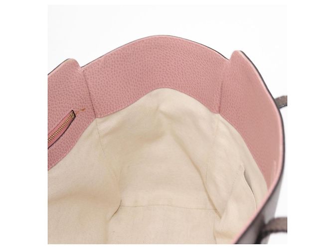 Borsa Tote Swing in pelle grigia e oro GUCCI 354408 Auth 148695 Marrone D'oro - vista 19