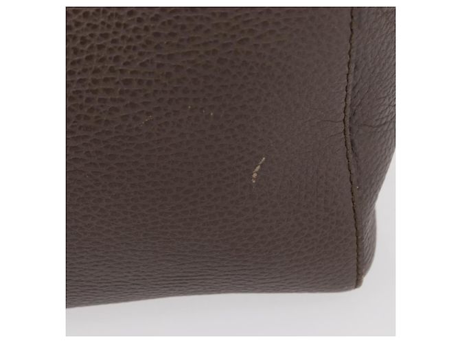 Borsa Tote Swing in pelle grigia e oro GUCCI 354408 Auth 148695 Marrone D'oro - vista 3