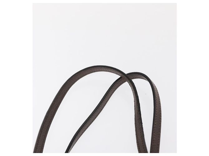 Borsa Tote Swing in pelle grigia e oro GUCCI 354408 Auth 148695 Marrone D'oro - vista 9