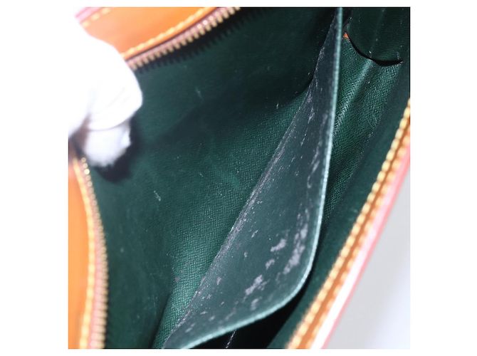 LOUIS VUITTON Pochette Masculina Epi Bolsa Marrom Zipangu Dourado M52528 LV Auth th6459 - vista 10