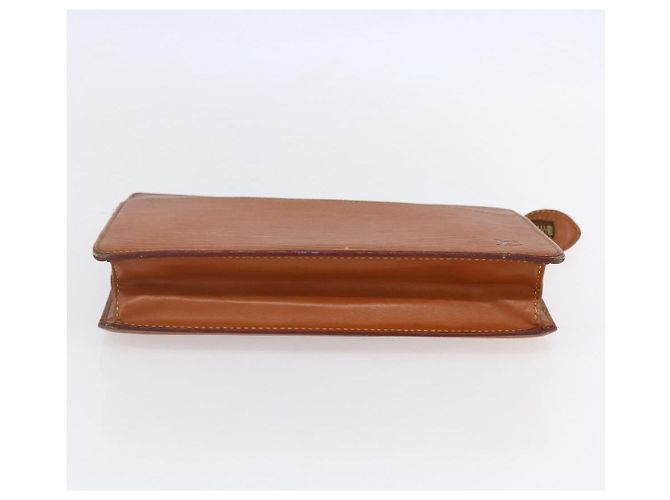 LOUIS VUITTON Pochette Masculina Epi Bolsa Marrom Zipangu Dourado M52528 LV Auth th6459 - vista 6