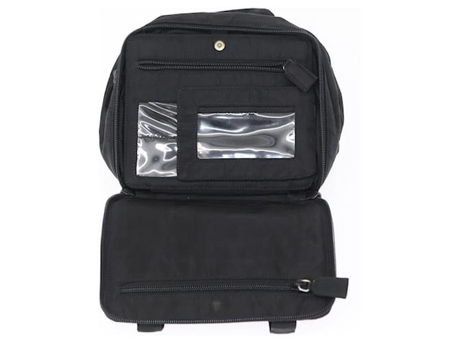 Borsa a mano PRADA in nylon nero argento Auth BA7771 - vista 11