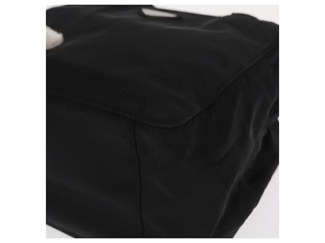 Borsa a mano PRADA in nylon nero argento Auth BA7771 - vista 16