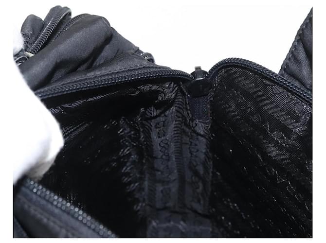 Borsa a mano PRADA in nylon nero argento Auth BA7771 - vista 20