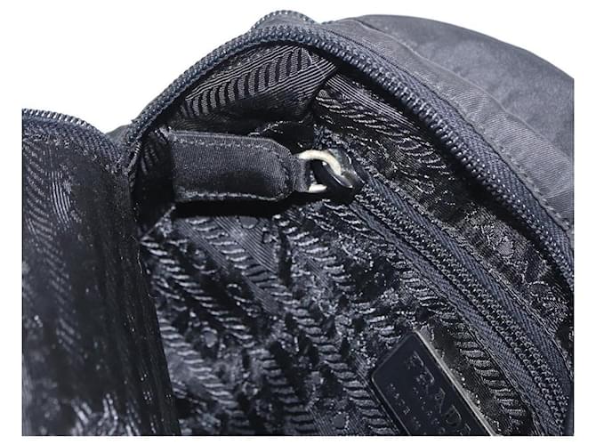 Borsa a mano PRADA in nylon nero argento Auth BA7771 - vista 23