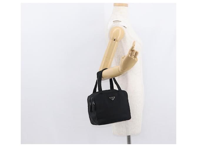 Borsa a mano PRADA in nylon nero argento Auth BA7771 - vista 25