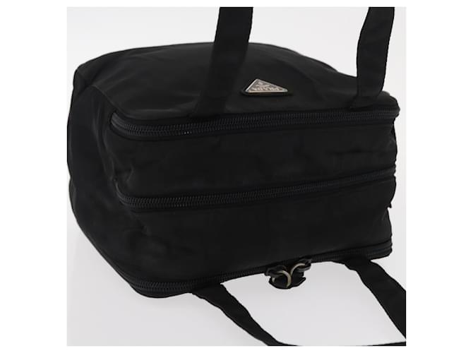 Borsa a mano PRADA in nylon nero argento Auth BA7771 - vista 6