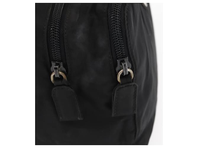 Borsa a mano PRADA in nylon nero argento Auth BA7771 - vista 9