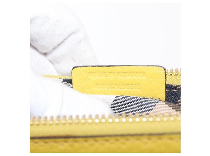 Burberry Borsa a spalla in pelle giallo oro Auth ka283 D'oro - vista 12