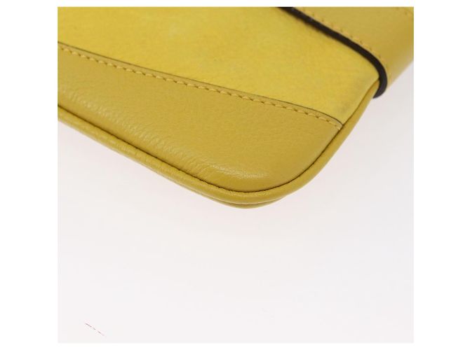 Burberry Borsa a spalla in pelle giallo oro Auth ka283 D'oro - vista 14