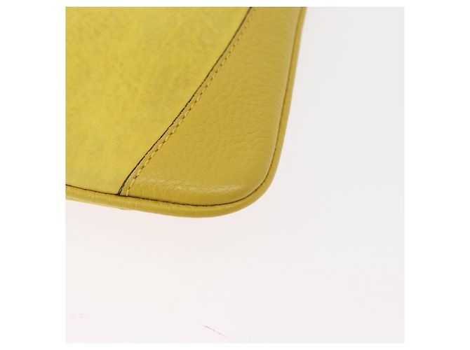 Burberry Borsa a spalla in pelle giallo oro Auth ka283 D'oro - vista 15