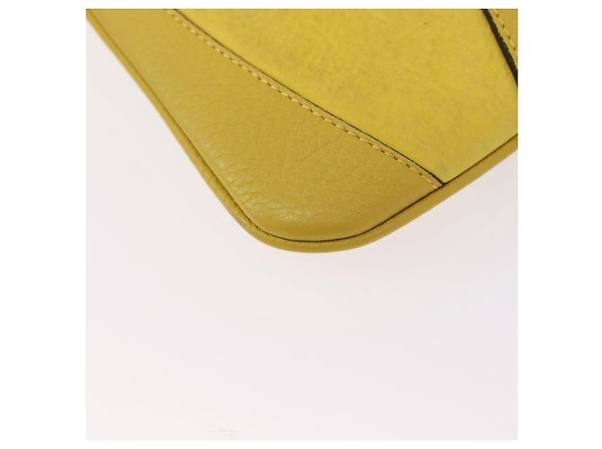 Burberry Borsa a spalla in pelle giallo oro Auth ka283 D'oro - vista 16