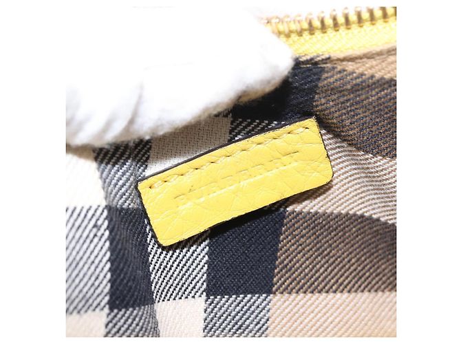 Burberry Borsa a spalla in pelle giallo oro Auth ka283 D'oro - vista 18