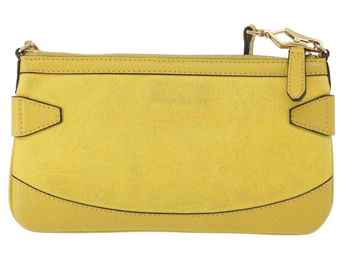 Burberry Borsa a spalla in pelle giallo oro Auth ka283 D'oro - vista 2