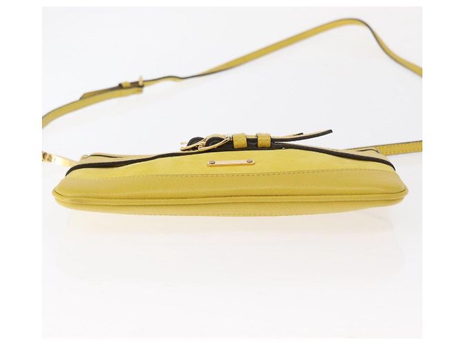 Burberry Borsa a spalla in pelle giallo oro Auth ka283 D'oro - vista 5