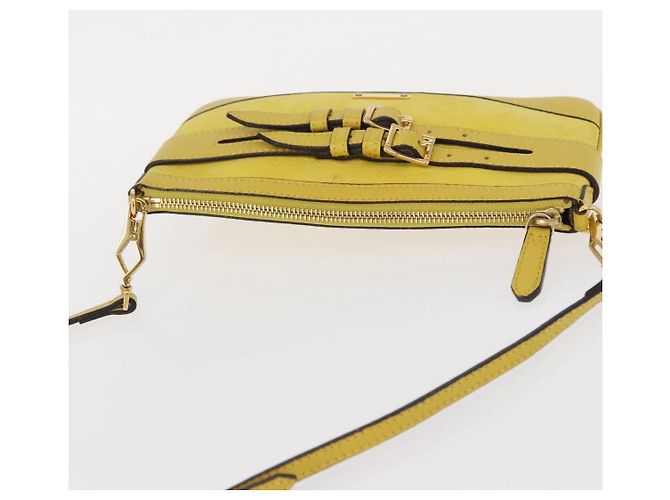 Burberry Borsa a spalla in pelle giallo oro Auth ka283 D'oro - vista 6