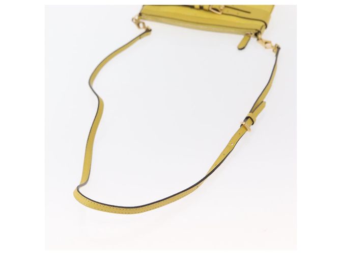 Burberry Borsa a spalla in pelle giallo oro Auth ka283 D'oro - vista 7