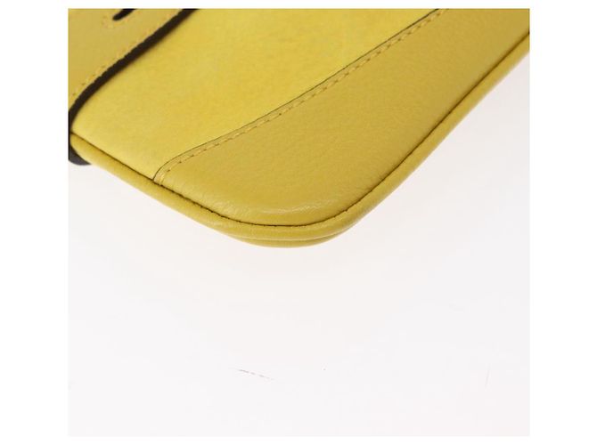 Burberry Borsa a spalla in pelle giallo oro Auth ka283 D'oro - vista 9
