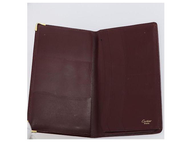 CARTIER Cartera Must Line Cuero 13 Set Burdeos Auth bs30041 - vista 12