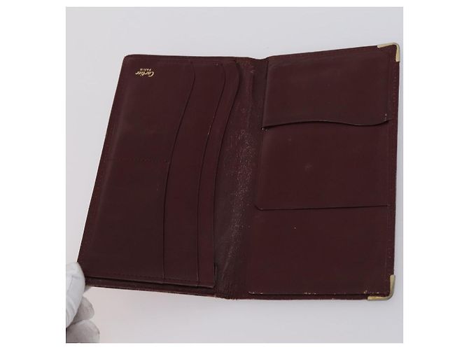 CARTIER Cartera Must Line Cuero 13 Set Burdeos Auth bs30041 - vista 20