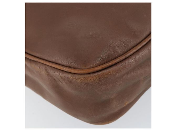 Céline Borsa a Spalla CELINE Circle in Pelle Marrone Oro Auth 153852 D'oro - vista 14