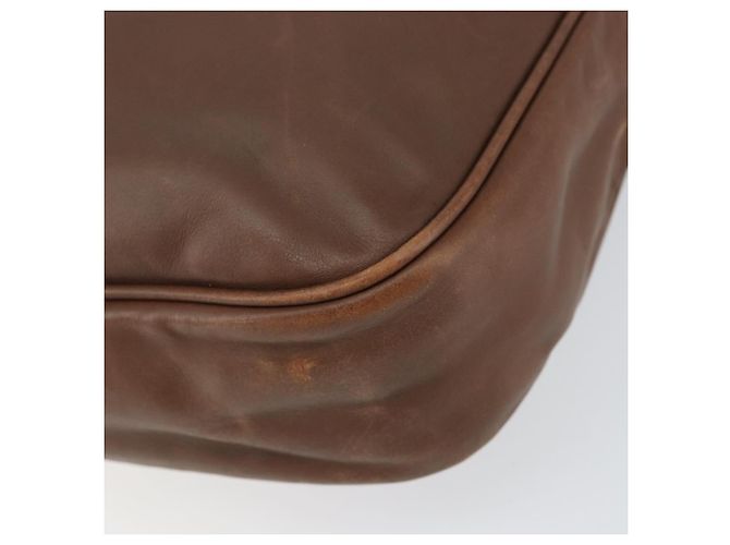 Céline Borsa a Spalla CELINE Circle in Pelle Marrone Oro Auth 153852 D'oro - vista 15