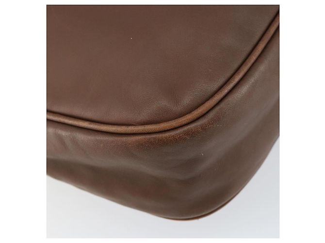 Céline Borsa a Spalla CELINE Circle in Pelle Marrone Oro Auth 153852 D'oro - vista 16