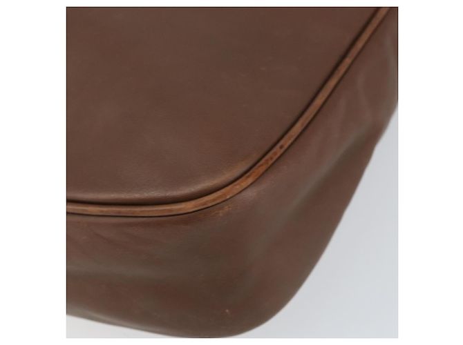 Céline Borsa a Spalla CELINE Circle in Pelle Marrone Oro Auth 153852 D'oro - vista 9