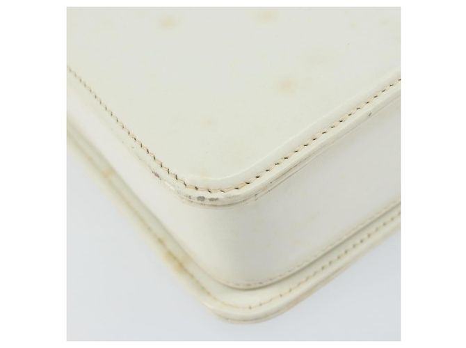Borsa a mano GUCCI in pelle bianca e oro Auth 154583 Bianco D'oro - vista 14