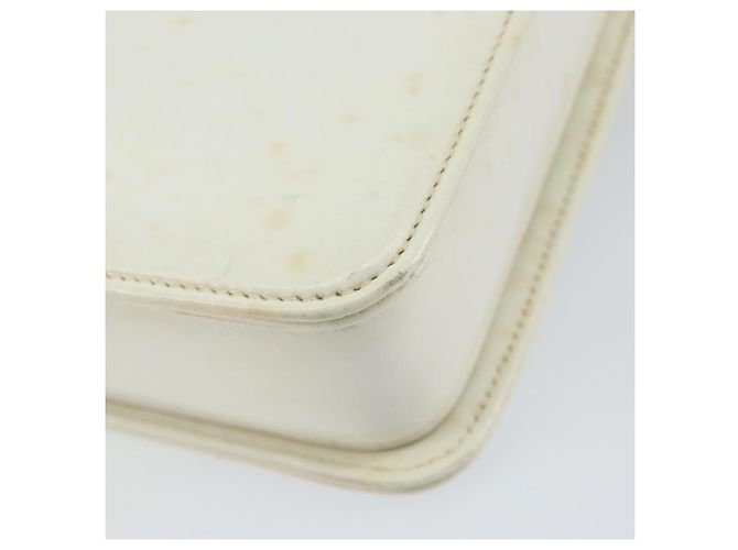 Borsa a mano GUCCI in pelle bianca e oro Auth 154583 Bianco D'oro - vista 15