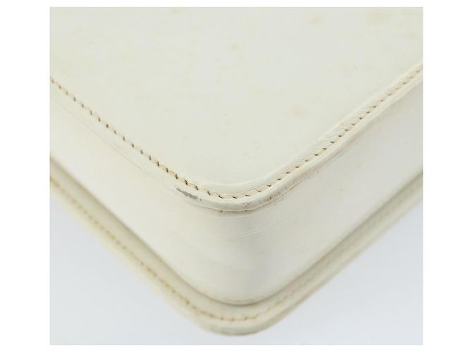 Borsa a mano GUCCI in pelle bianca e oro Auth 154583 Bianco D'oro - vista 16