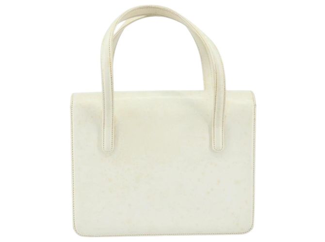Borsa a mano GUCCI in pelle bianca e oro Auth 154583 Bianco D'oro - vista 2