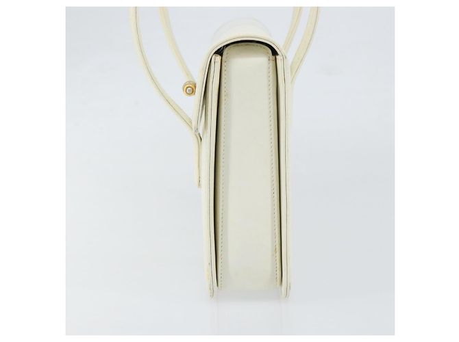 Borsa a mano GUCCI in pelle bianca e oro Auth 154583 Bianco D'oro - vista 3