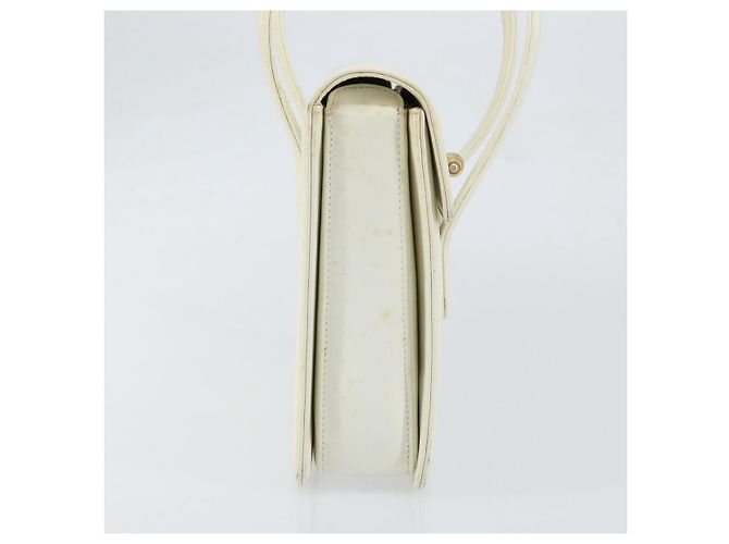 Borsa a mano GUCCI in pelle bianca e oro Auth 154583 Bianco D'oro - vista 4