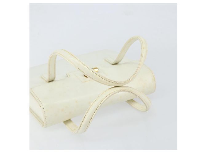 Borsa a mano GUCCI in pelle bianca e oro Auth 154583 Bianco D'oro - vista 7