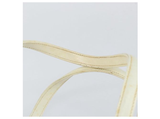 Borsa a mano GUCCI in pelle bianca e oro Auth 154583 Bianco D'oro - vista 8
