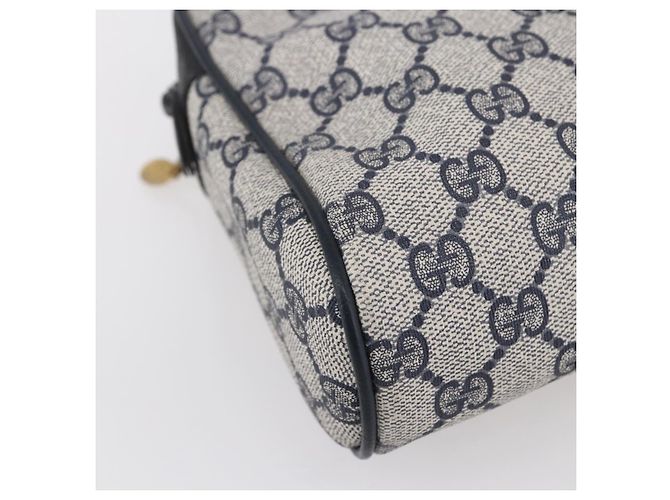 GUCCI GG Tela Sherry Line Clutch Rosso Blu 14.014.3553 Auth BA8450 Blu navy - vista 14