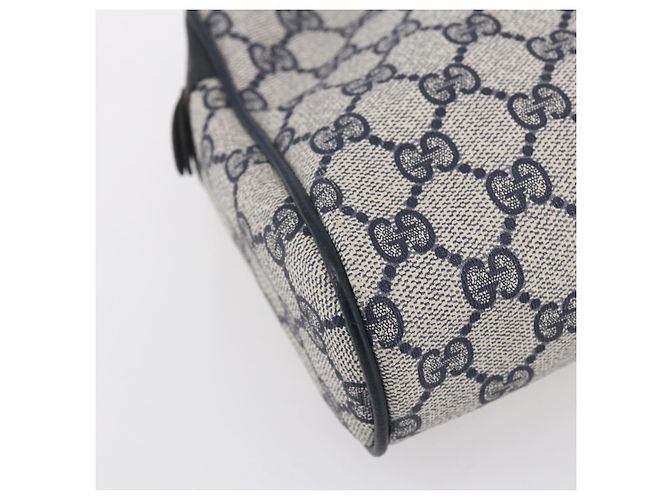 GUCCI GG Tela Sherry Line Clutch Rosso Blu 14.014.3553 Auth BA8450 Blu navy - vista 16