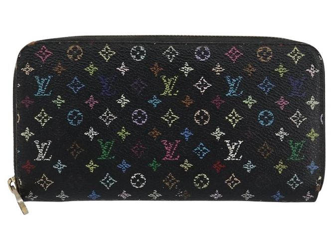 LOUIS VUITTON Monogram Multicolor Zippy Wallet Black M60243 LV Auth BA8385 - view 13