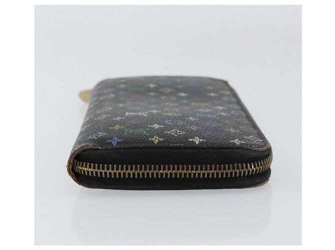 LOUIS VUITTON Monogram Multicolor Zippy Wallet Black M60243 LV Auth BA8385 - view 3