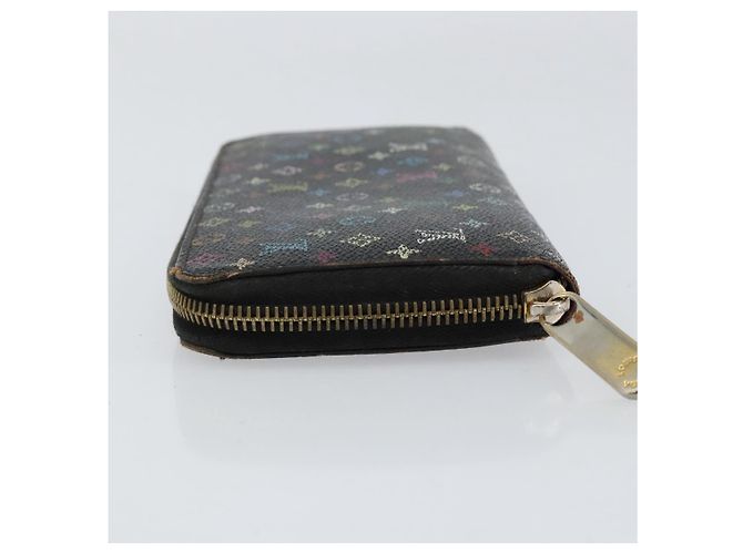LOUIS VUITTON Monogram Multicolor Zippy Wallet Black M60243 LV Auth BA8385 - view 4