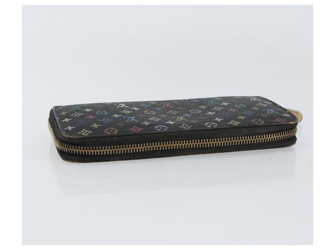 LOUIS VUITTON Monogram Multicolor Zippy Wallet Black M60243 LV Auth BA8385 - view 5