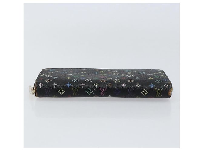 LOUIS VUITTON Monogram Multicolor Zippy Wallet Black M60243 LV Auth BA8385 - view 6