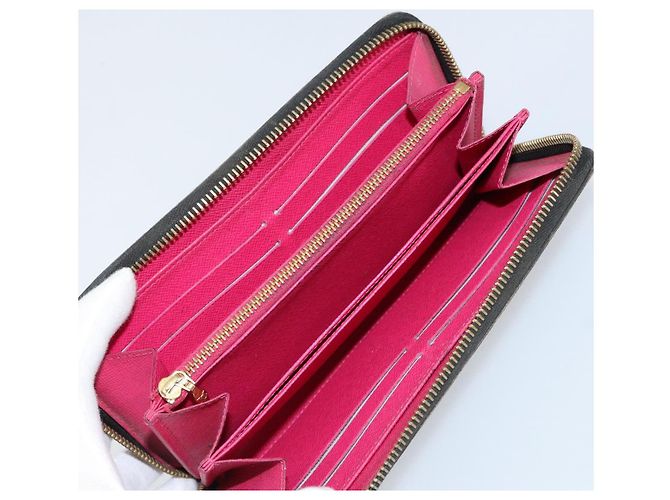LOUIS VUITTON Monogram Multicolor Zippy Wallet Black M60243 LV Auth BA8385 - view 9