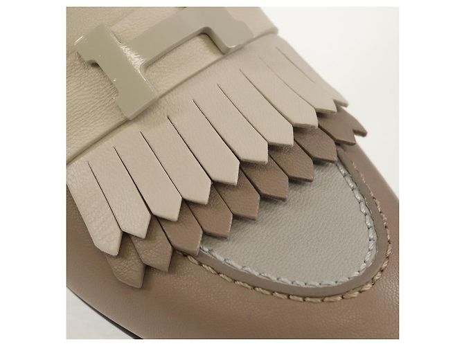 Hermès HERMES Mokassin Royale Schuhe Leder Beige Auth BA7957M - Ansicht 13