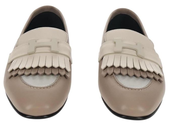 Hermès HERMES Mokassin Royale Schuhe Leder Beige Auth BA7957M - Ansicht 2