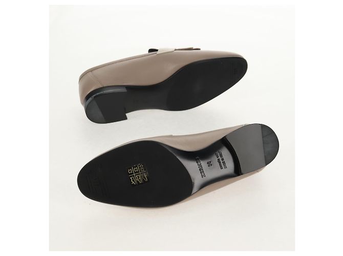 Hermès HERMES Mokassin Royale Schuhe Leder Beige Auth BA7957M - Ansicht 9