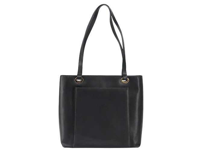 Borsa Tote in pelle nera e oro GUCCI 002 1817 0336 Auth ep12099 Nero D'oro - vista 13